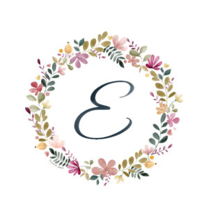 Abecedario Floral en Acuarela "E"– Elegancia y naturaleza en cada letra (copia)