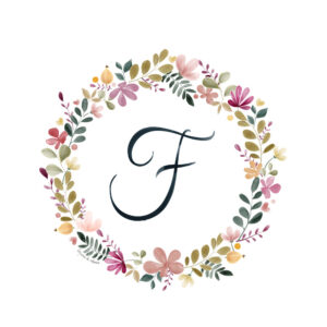 Abecedario Floral en Acuarela "F"– Elegancia y naturaleza en cada letra