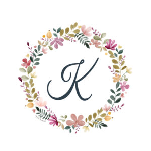 Abecedario Floral en Acuarela "K"– Elegancia y naturaleza en cada letra