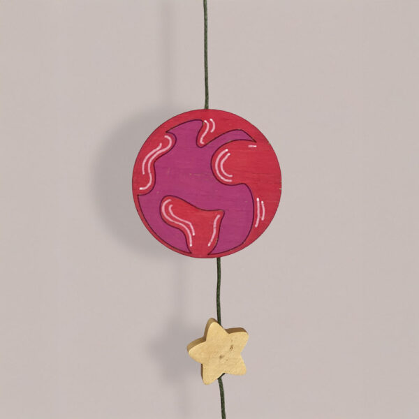 Móvil Infantil Artesanal – Sistema Solar y Estrellas - Imagen 3