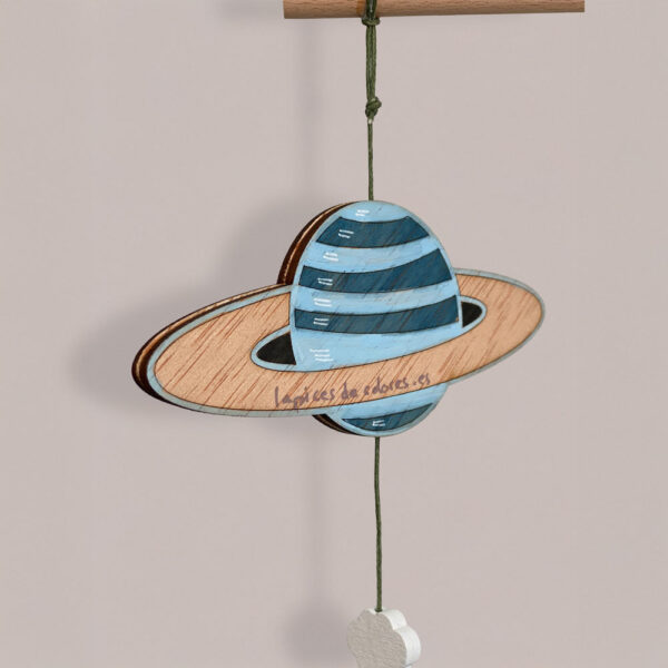 Móvil Infantil Artesanal – Sistema Solar y Estrellas - Imagen 2