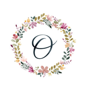 Abecedario Floral en Acuarela "O"– Elegancia y naturaleza en cada letra