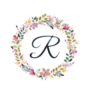 Abecedario Floral en Acuarela "R"– Elegancia y naturaleza en cada letra