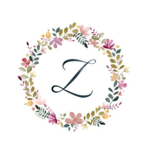 Abecedario Floral en Acuarela "Z"– Elegancia y naturaleza en cada letra